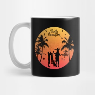 Summer Family Vacation Sunset Beach Mug